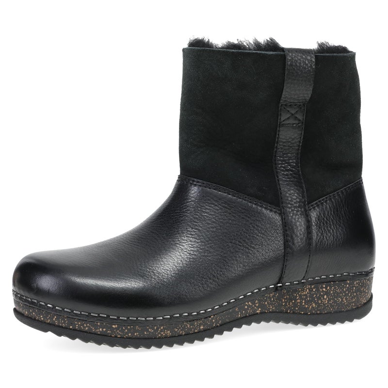 Dansko McKenzie Seasonal Bootie for Women on Patented Stapled Construction -Shearling Shaft for Cozy Comfort Black 8.5-9 M US - Image 1