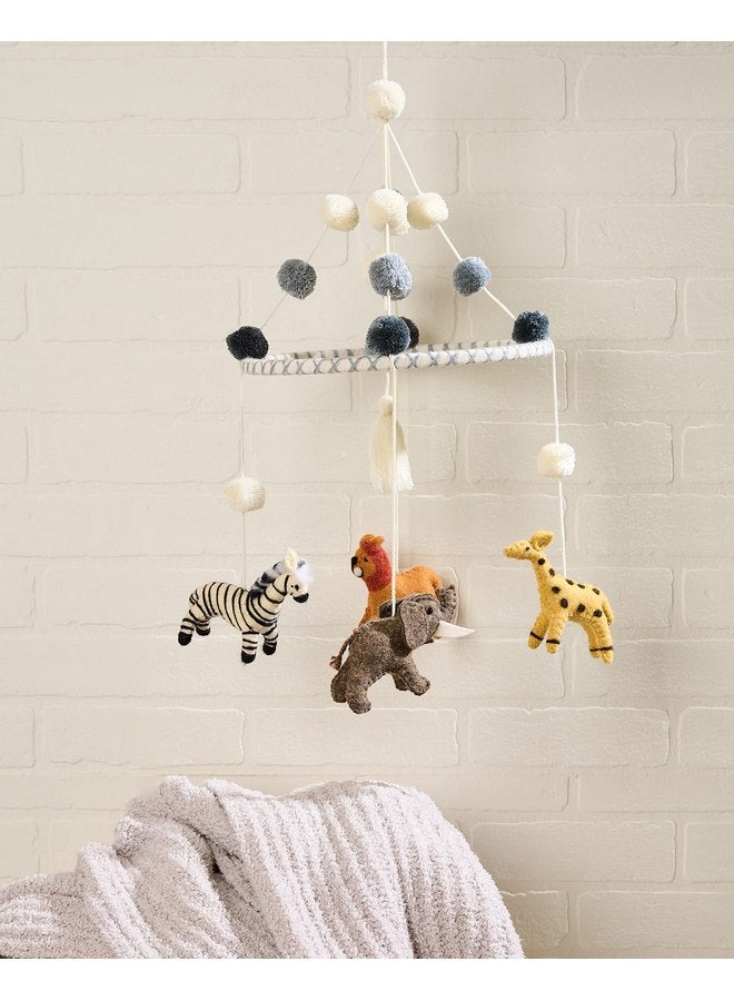 Mud Pie Nursery Baby Crib Mobile, Safari, Multicolor , 24 1/2" x 10 1/2" dia - Image 2