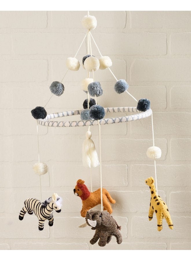 Mud Pie Nursery Baby Crib Mobile, Safari, Multicolor , 24 1/2" x 10 1/2" dia - Image 3