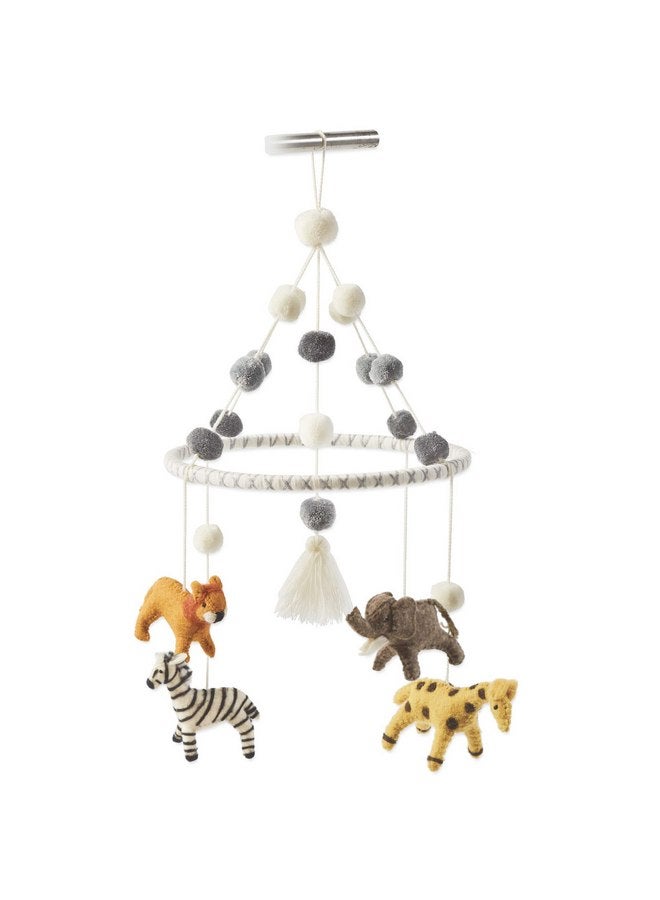 Mud Pie Nursery Baby Crib Mobile, Safari, Multicolor , 24 1/2" x 10 1/2" dia - Image 1