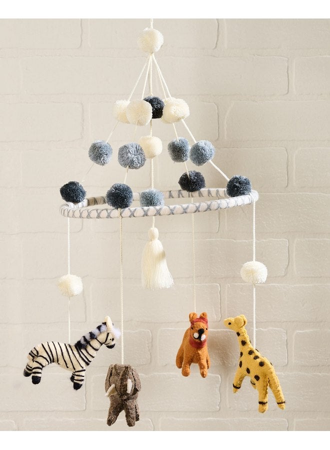 Mud Pie Nursery Baby Crib Mobile, Safari, Multicolor , 24 1/2" x 10 1/2" dia - Image 4