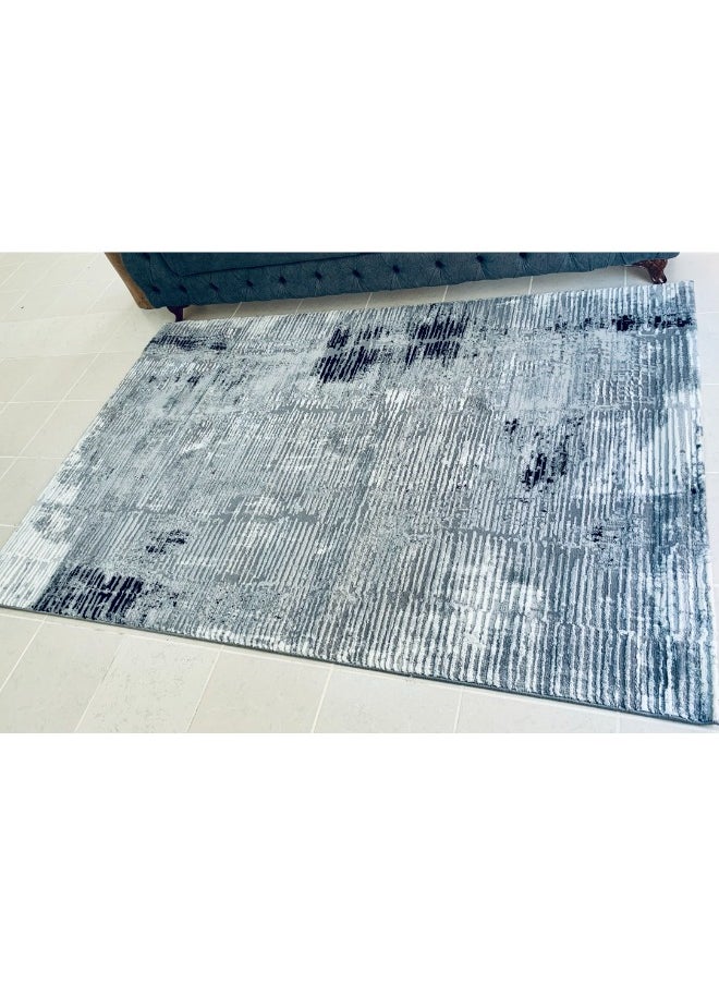 HANDPICKED FURNITURE Handpicked Furniture Abstract Grey Rug, Ultra Soft Area Carpets For Bed Room, Living Room, And Dining Room, Antislip Floor Carpets, Easy To Clean, Made In Turkey  - Image 1