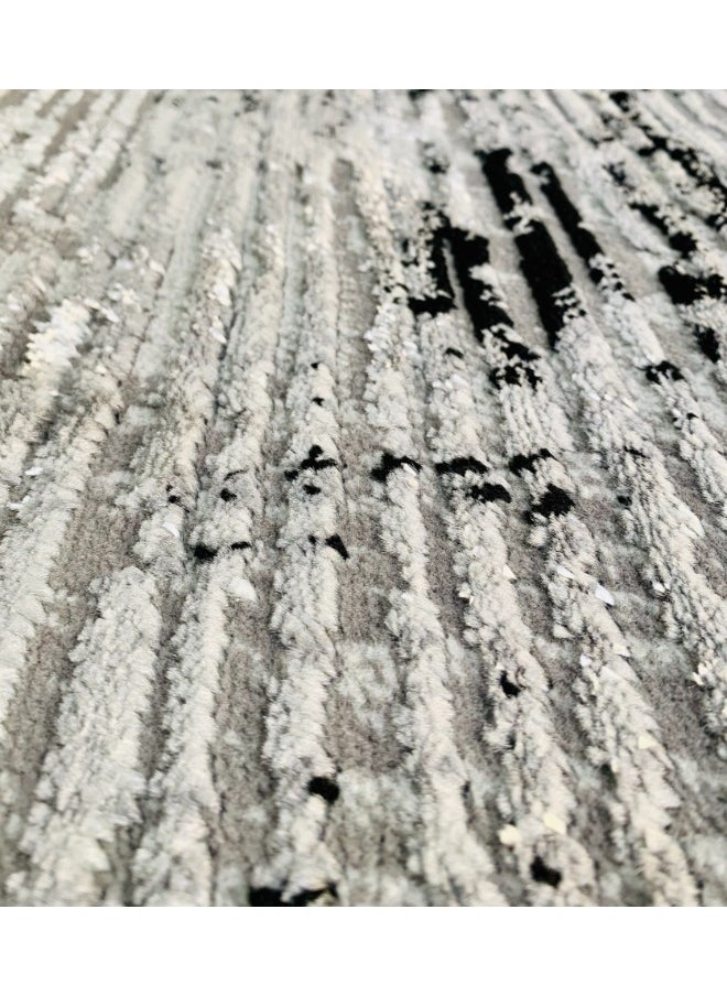 HANDPICKED FURNITURE Handpicked Furniture Abstract Grey Rug, Ultra Soft Area Carpets For Bed Room, Living Room, And Dining Room, Antislip Floor Carpets, Easy To Clean, Made In Turkey  - Image 2