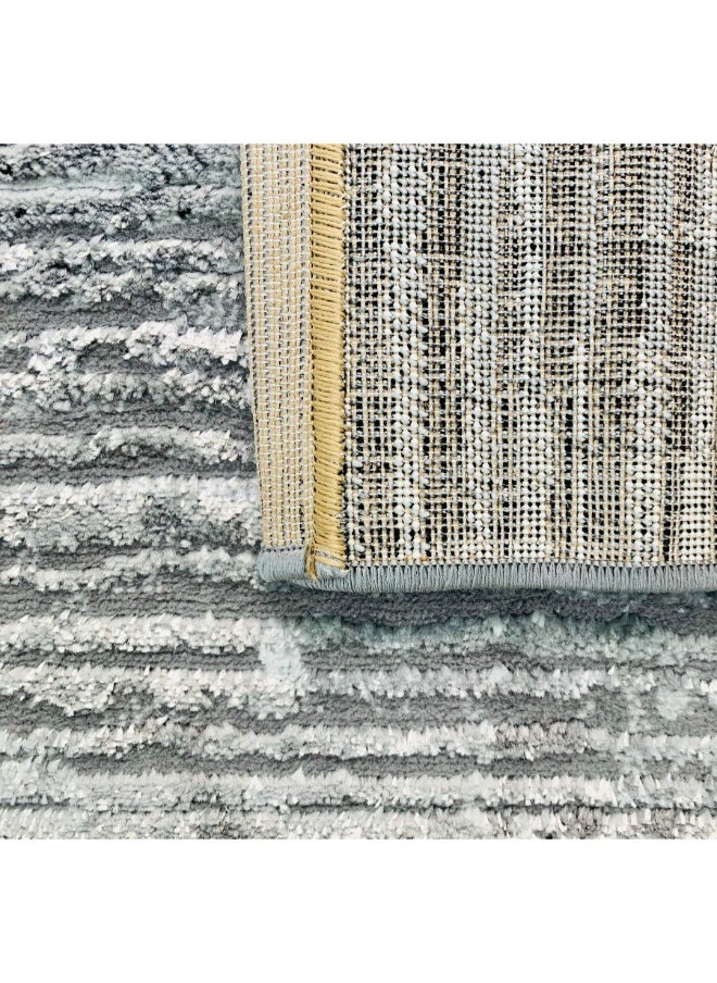 HANDPICKED FURNITURE Handpicked Furniture Abstract Grey Rug, Ultra Soft Area Carpets For Bed Room, Living Room, And Dining Room, Antislip Floor Carpets, Easy To Clean, Made In Turkey  - Image 4