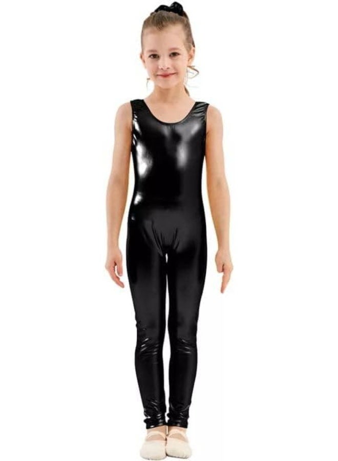 Disco leather jumpsuit, cat-leg sports pants