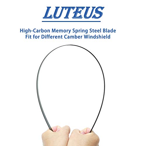 LUTEUS Windshield Wipers, 18" + 18'' Wiper Blades, OEM Quality, LUTEUS Premium All- Seasons for Replacement Windshield Wiper Blades (Set of 2), With Extra 1PC Premium Microfiber Towels - Image 4