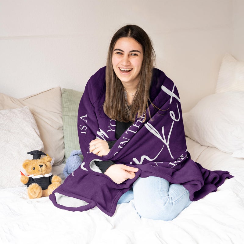 Butonus Get Well Gifts for Women After Surgery, Blanket for Woman, Thinking of You Gifts for Women, Inspirational Encouragement Healing Purple Hug Blanket 60"X50" - Image 3