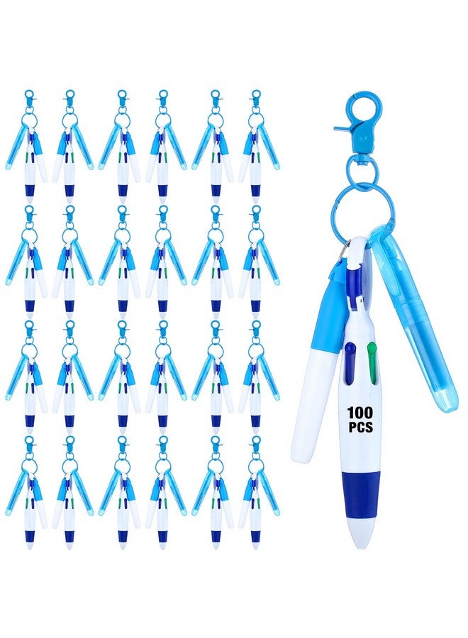 Sherr 25 Sets Mini Highlighter Nurse Pens Including Retractable Shuttle Pens Highlighter Pen Permanent Marker Nursing Keychain Clip Nurse Badge For Nursing Student School Staff(Blue)  - Image 1