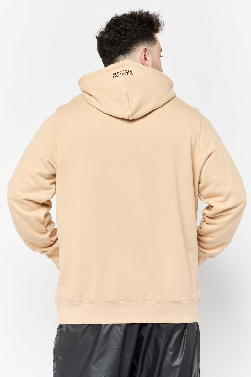 Reebok هودي رياضي خارجي بأكمام طويلة من ريبوك × بوت للرجال، تان - Image 4