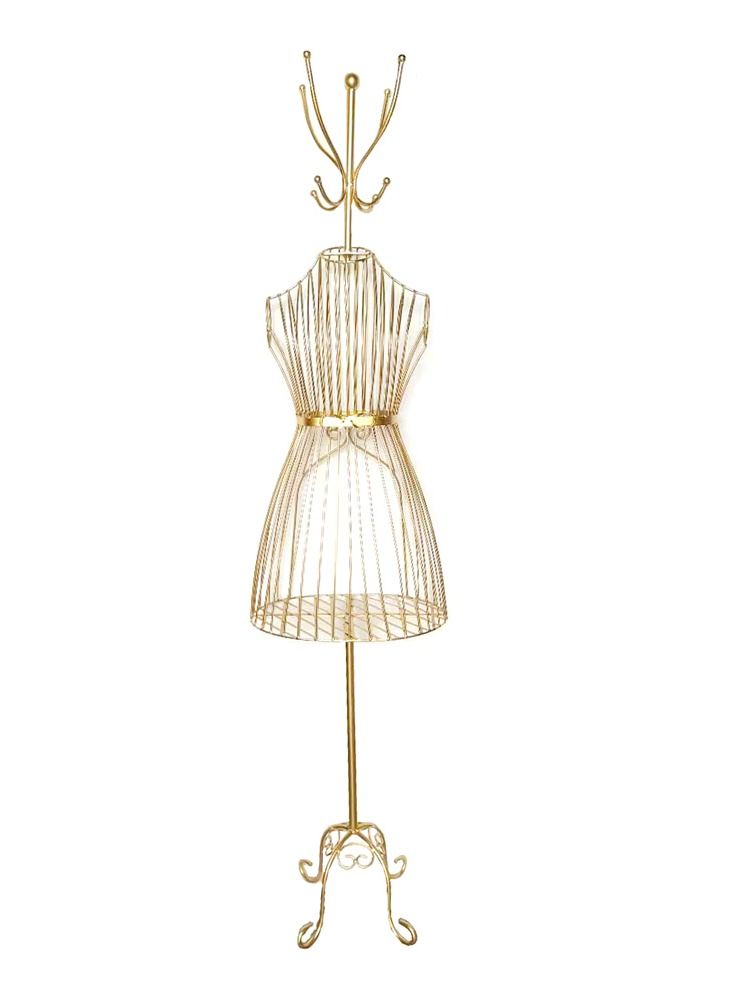LINGWEI Torso Body Mannequin Cloth Hanger Female Mannequin Dress Form Tailor Dummy Display Bust Metal Wire Frame - Image 1