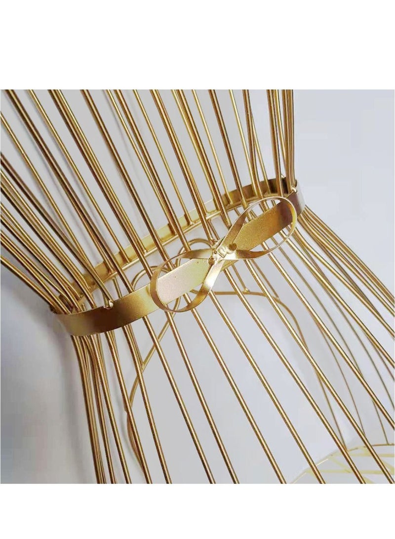 LINGWEI Torso Body Mannequin Cloth Hanger Female Mannequin Dress Form Tailor Dummy Display Bust Metal Wire Frame - Image 4