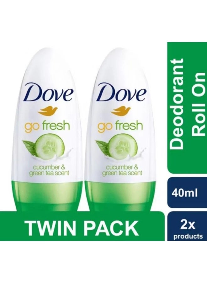 Dove Roll-On Deodorant Cucumber & Green Tea Scent Moisturising Cream 40ml - Image 4