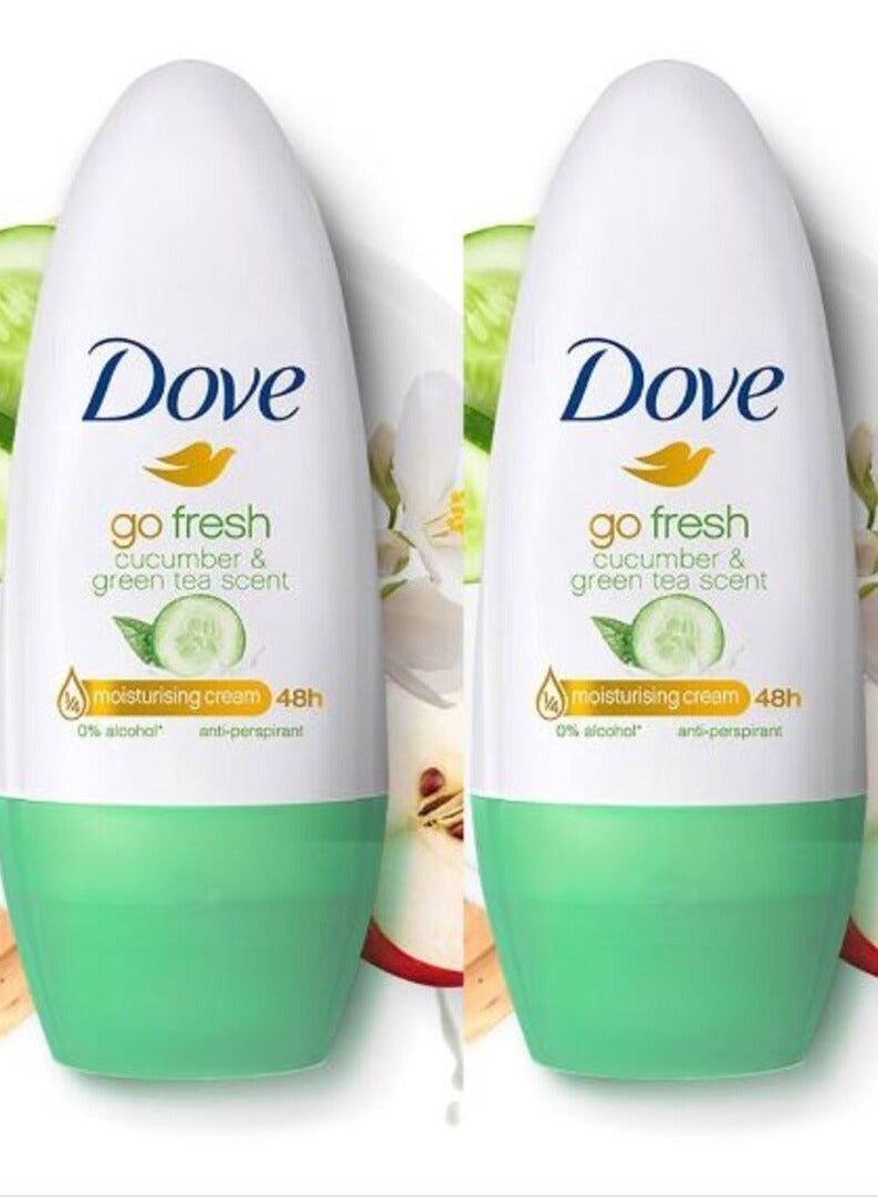 Dove Roll-On Deodorant Cucumber & Green Tea Scent Moisturising Cream 40ml - Image 2
