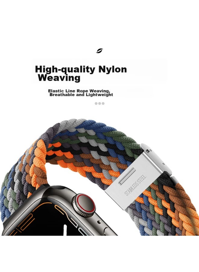 Bho مناسب لساعة Apple Watch Band، Apple Watch S10/ultra2/s9/se حزام حلقة نايلون مضفر، Iwatch S8/7/6/5/4 مشبك حزام الساعة - Image 5