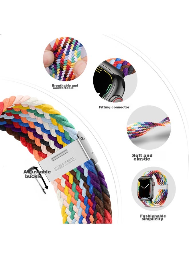 Bho مناسب لساعة Apple Watch Band، Apple Watch S10/ultra2/s9/se حزام حلقة نايلون مضفر، Iwatch S8/7/6/5/4 مشبك حزام الساعة - Image 4