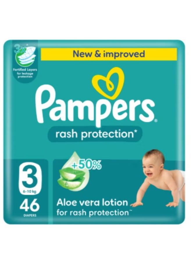 Aloe Vera Taped Diapers Size 3 Jumbo Pack 46 Count