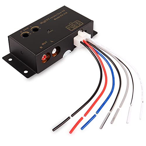 XMSJSIY Car Audio High to Low Converter Adapter Line Input to RCA Stereo Output Coverter for Car Subwoofer Amplifier Stereo -1 Pcs - Image 1