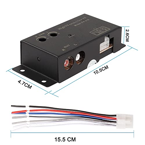 XMSJSIY Car Audio High to Low Converter Adapter Line Input to RCA Stereo Output Coverter for Car Subwoofer Amplifier Stereo -1 Pcs - Image 2