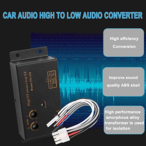 XMSJSIY Car Audio High to Low Converter Adapter Line Input to RCA Stereo Output Coverter for Car Subwoofer Amplifier Stereo -1 Pcs - Image 3