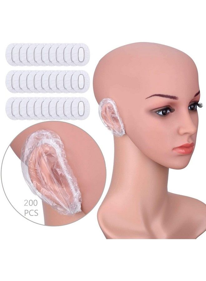 Cute critters 200Pcs Clear Ear Protectors Waterproof Ear Covers For Hair Dye Shower Bathing - Image 2