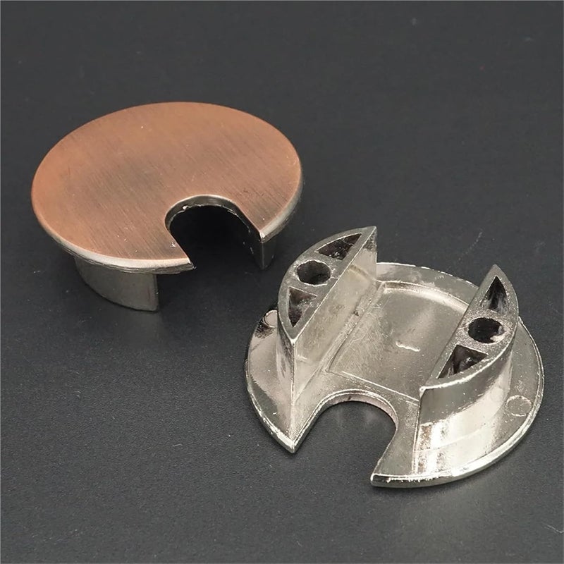 Brush Finish Zinc Alloy Desk Grommet 35mm Cable Hole Cover 10Pcs For Table Computer PC - Image 4