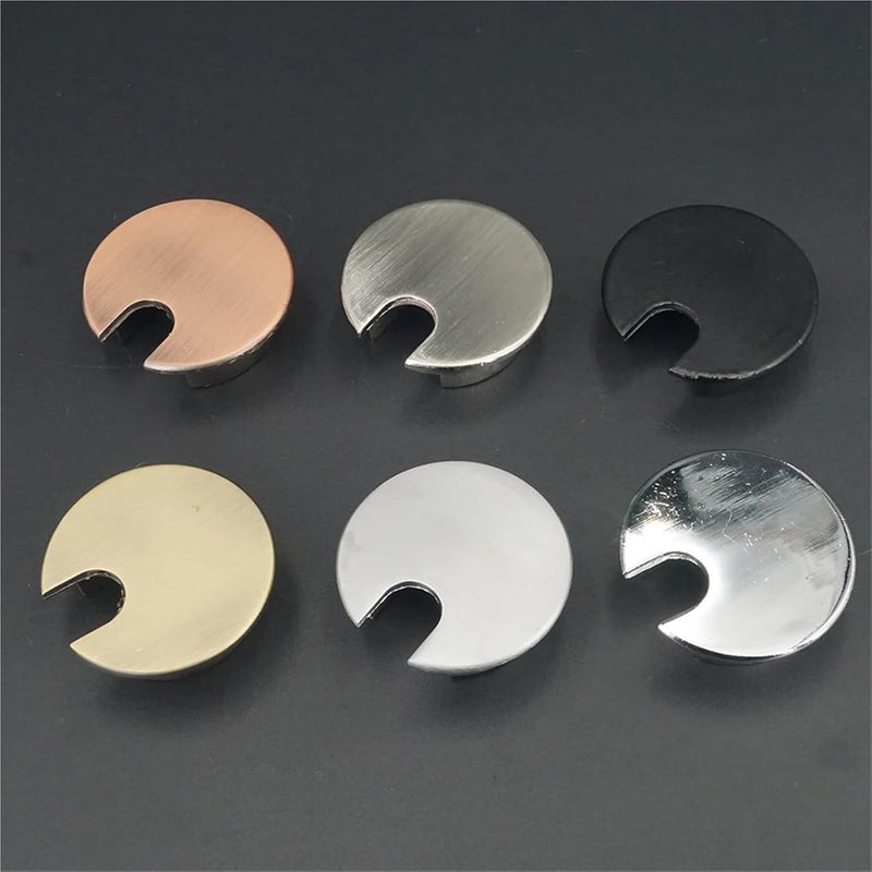 Brush Finish Zinc Alloy Desk Grommet 35mm Cable Hole Cover 10Pcs For Table Computer PC - Image 5