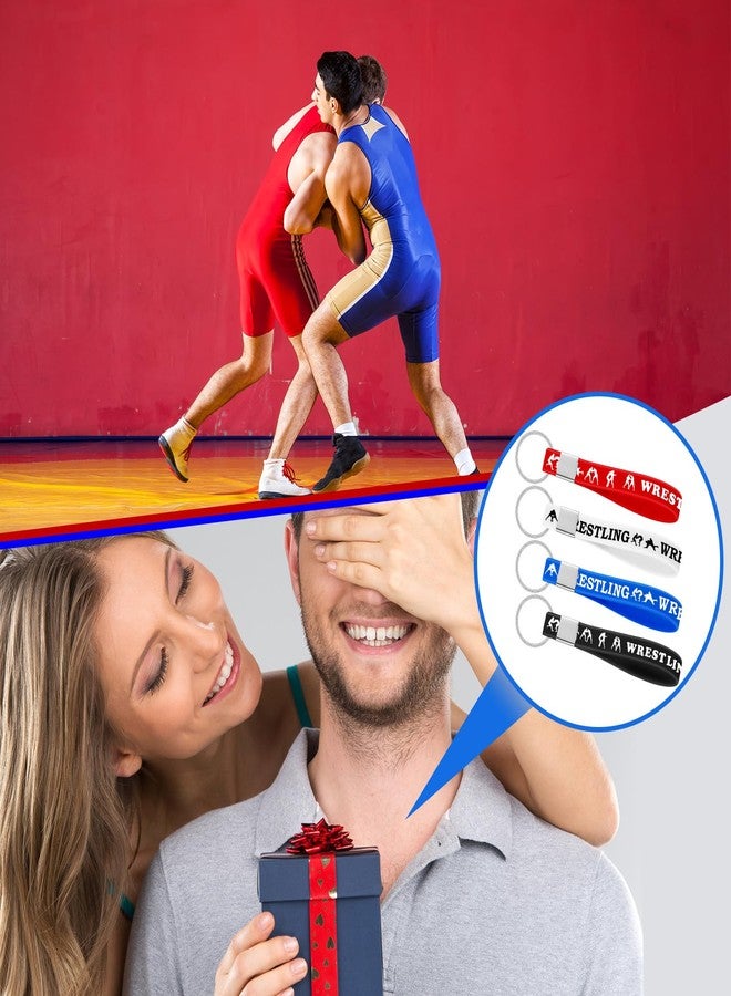 Equsion 48 Pcs Wrestling Keychains Bulk Wrestling Party Supplies Birthday Decorations Stretchable Silicone Keyrings Grapple Game Party Supplies Favors for Christmas Gifts - Image 4