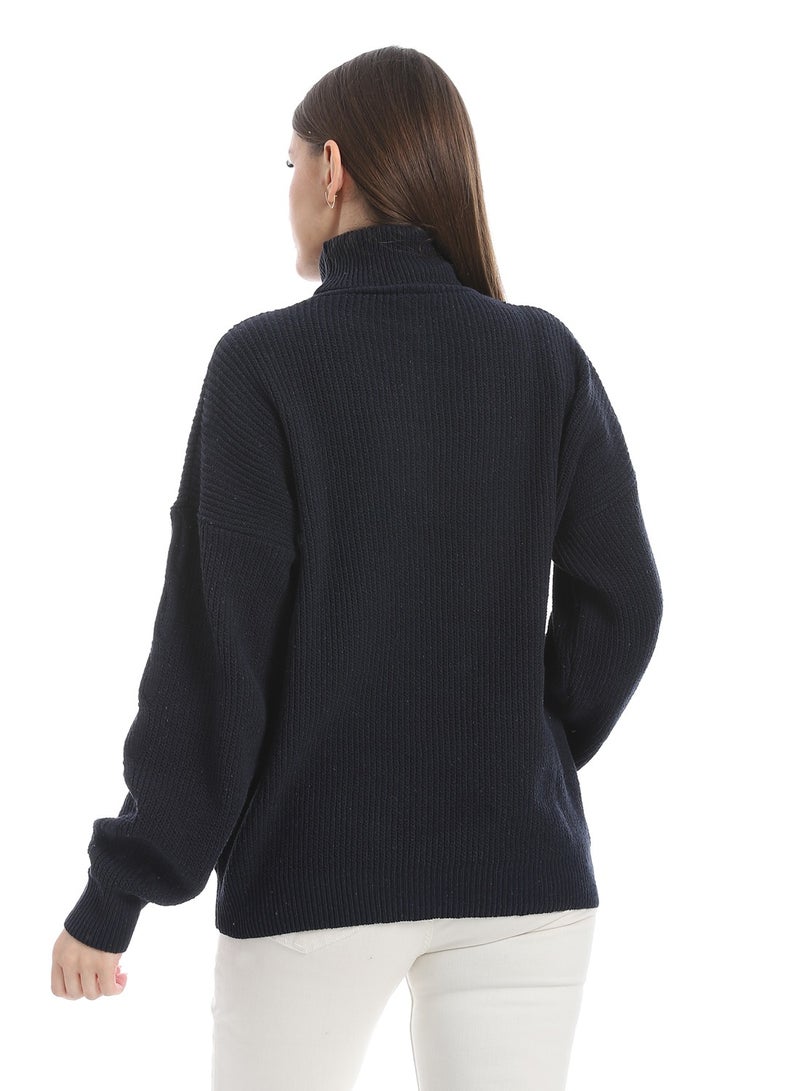 Caesar women wool plain pullover with High neck and multidesign - Image 4