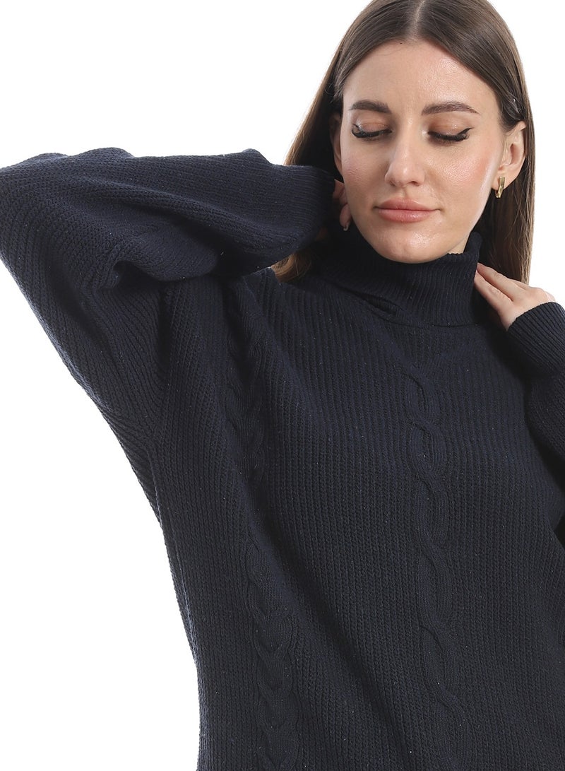 Caesar women wool plain pullover with High neck and multidesign - Image 5