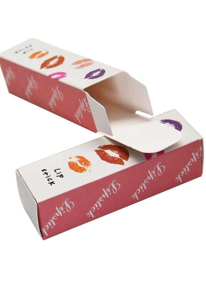 Lipstick Box Lip Gloss Wrapping Paper Case Box, 50 Pieces Rectangle Stylish Lip Paper DIY Lipstick Boxes Gift Grocery Box Merchandise Packaging Containers