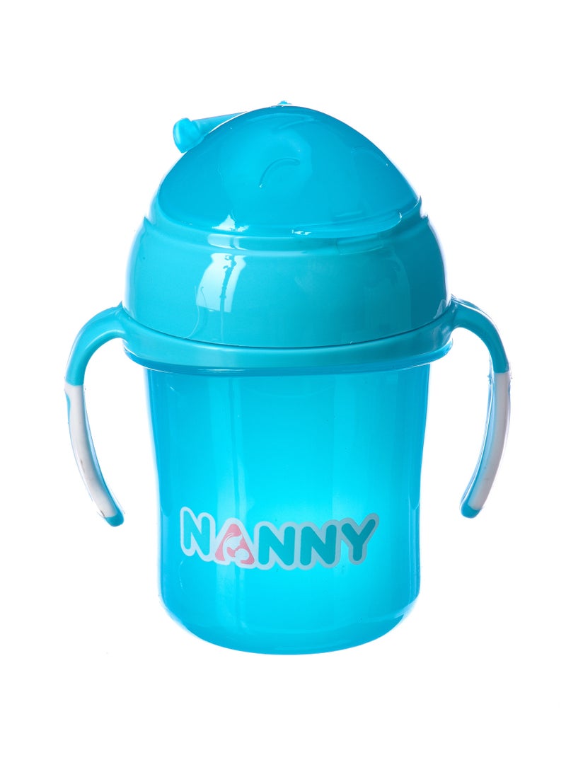 Nanny Baby Sippy Cup with Straw, BPA Free Toddler Training Cup with Leak-Proof Lid and Handle, Weighted Straw for Easy Drinking - Image 1