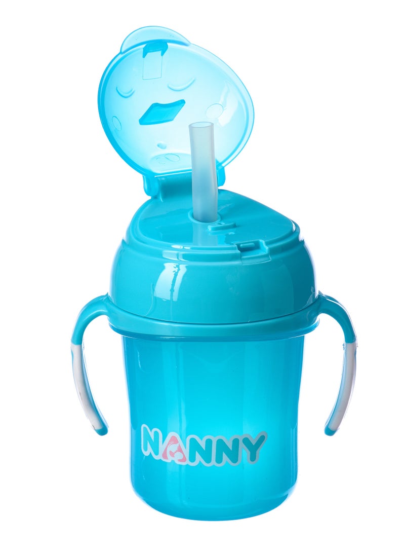 Nanny Baby Sippy Cup with Straw, BPA Free Toddler Training Cup with Leak-Proof Lid and Handle, Weighted Straw for Easy Drinking - Image 2