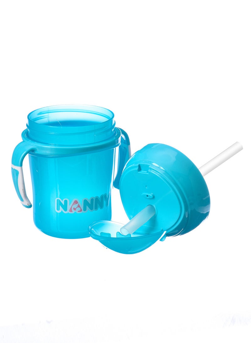 Nanny Baby Sippy Cup with Straw, BPA Free Toddler Training Cup with Leak-Proof Lid and Handle, Weighted Straw for Easy Drinking - Image 3