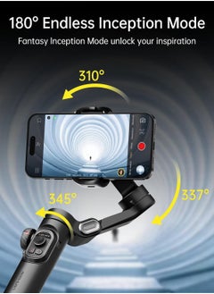 AOCHUAN XE Phone Gimbal Stabilizer 3-Axis Smartphone Foldable Gimbal for iPhone Gimble with Focus Wheel TikTok YouTube Vlog Stabilizer for iPhone 15 14 13 12 Pro Max u0026 Android - Smart XE  - Image 4