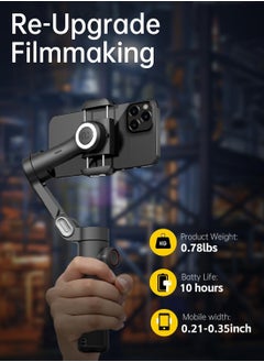 XE Phone Gimbal Stabilizer 3-Axis Smartphone Foldable Gimbal for iPhone Gimble with Focus Wheel TikTok YouTube Vlog Stabilizer for iPhone 15 14 13 12 Pro Max u0026 Android - Smart XE - pzsku/Z3A6AD4194C24D8EB2706Z/45/_/1739720336/a32941cd-56f7-428d-a60c-32adddb22779