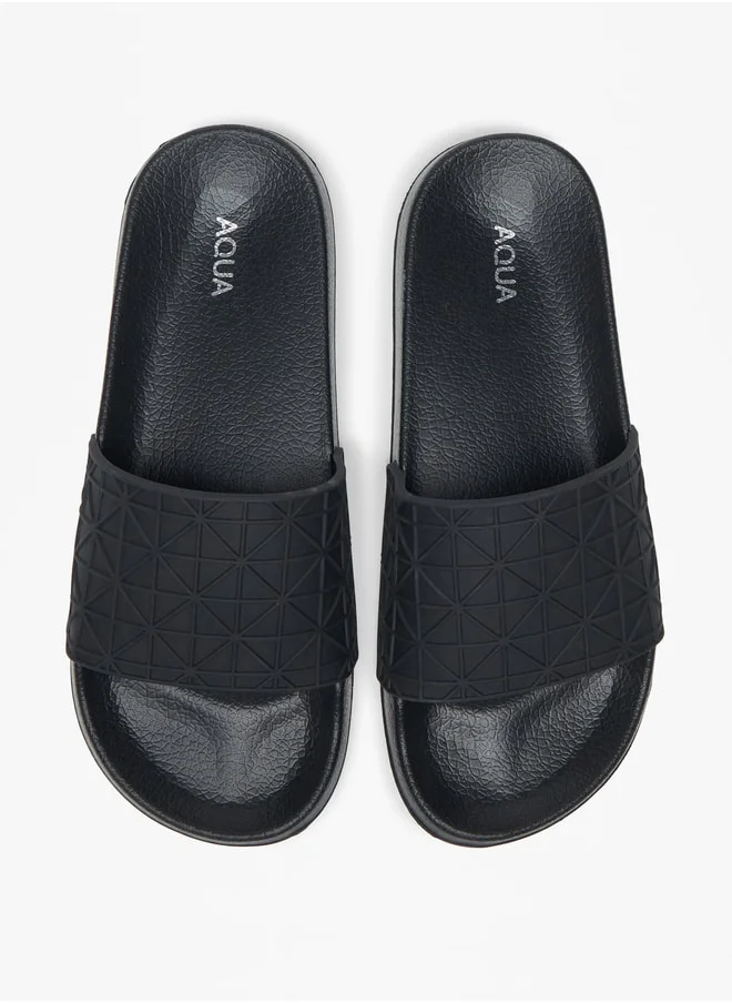 أكوا Women's Textured Slip-On Slides