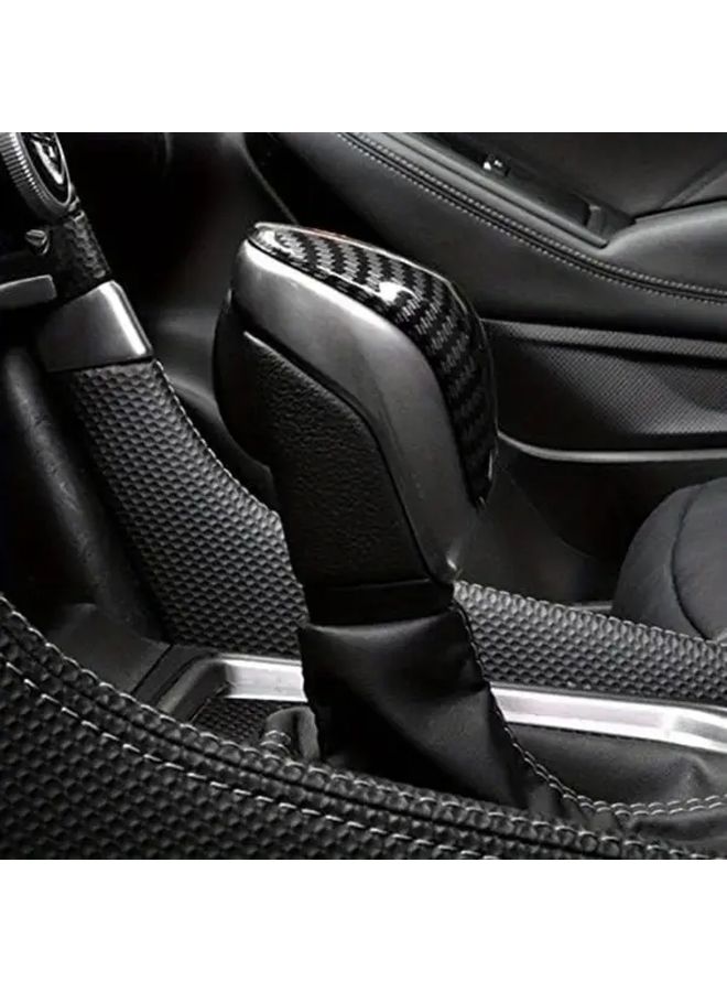 Black Carbon Fiber Sport Shift Knob Cover Trim for Subaru Forester XV Crosstrek Outback Impreza - Image 2