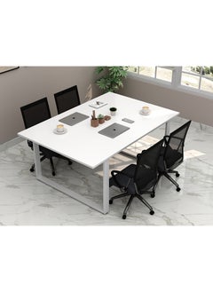 Steel Conference Table With Melamine Finish Top 75x180x120cm - White - pzsku/Z3A6AF7075B4695BA2ED0Z/45/_/1715803190/622b6ff8-e998-4239-b35d-f894932e533b