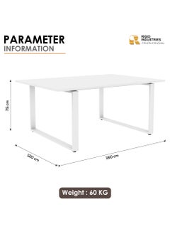 Steel Conference Table With Melamine Finish Top 75x180x120cm - White - pzsku/Z3A6AF7075B4695BA2ED0Z/45/_/1735113706/3546927f-70c2-429b-9562-a156c4975f7b