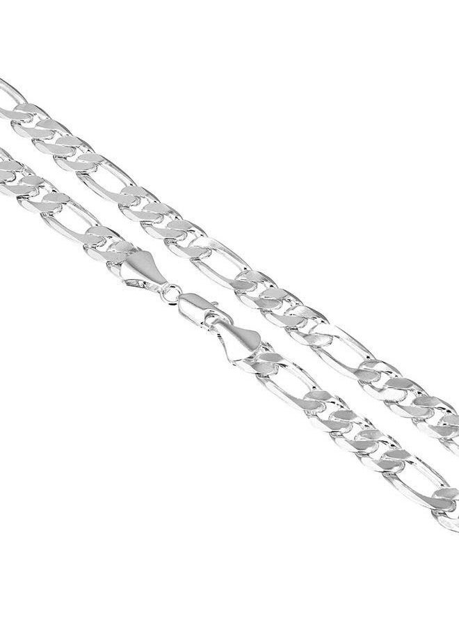 Generic JEWELRY 7mm Figaro Chain Necklace Italian Imported Fine Gold Plated Link Chain  - Image 3
