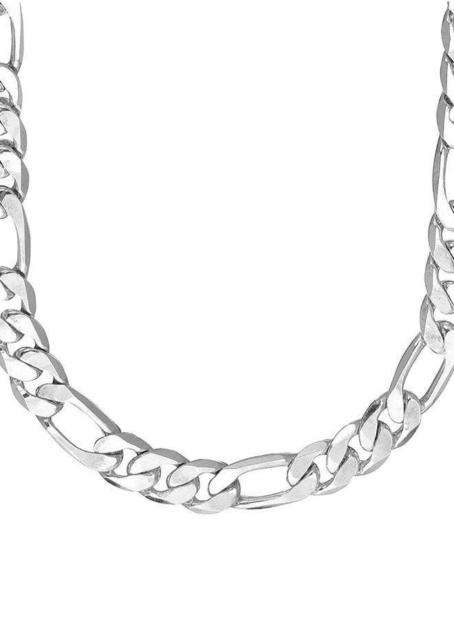 Generic JEWELRY 7mm Figaro Chain Necklace Italian Imported Fine Gold Plated Link Chain  - Image 2