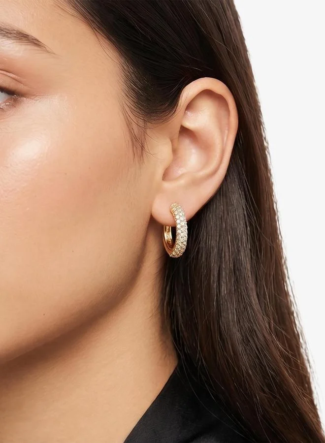 GUESS Essenza Pave Hoop Earrings