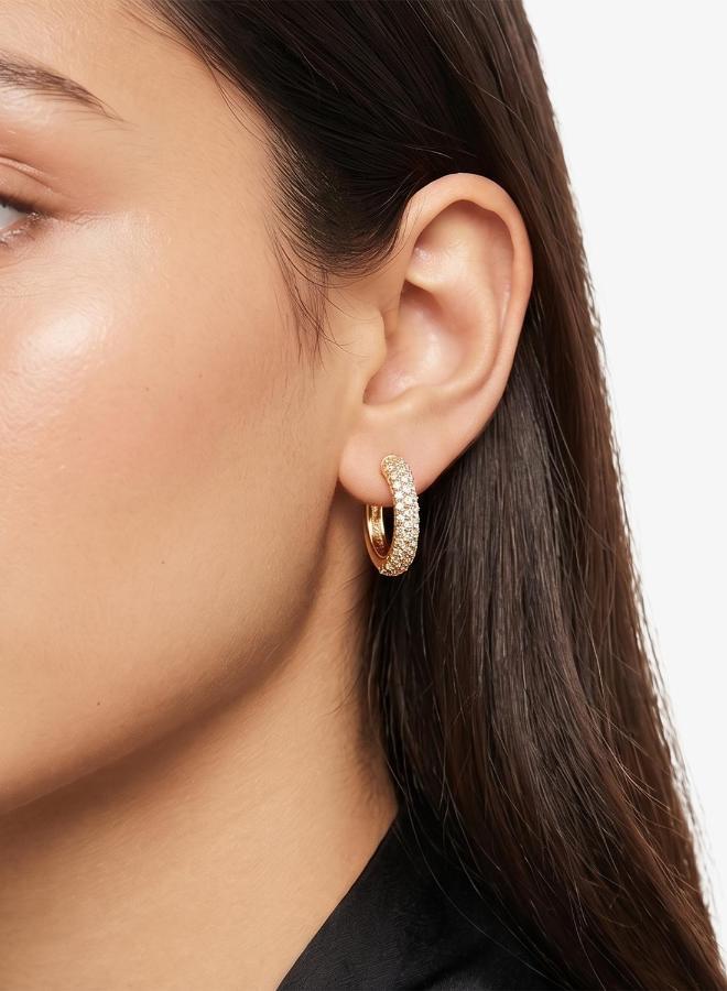 GUESS Essenza Pave Hoop Earrings - Image 2