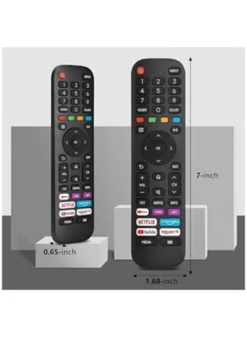 ELTRAZONE Universal TV Remote Compatible with Hisense VIDAA Smart 4K UHD LED TVs | Supports Netflix Prime Video YouTube | Works with EN2G30H EN2A30 EN2Q30H EN2B30H | Plug & Play - Image 2
