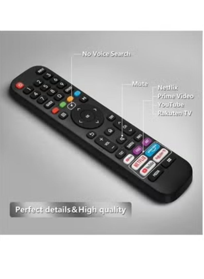ELTRAZONE Universal TV Remote Compatible with Hisense VIDAA Smart 4K UHD LED TVs | Supports Netflix Prime Video YouTube | Works with EN2G30H EN2A30 EN2Q30H EN2B30H | Plug & Play - Image 3