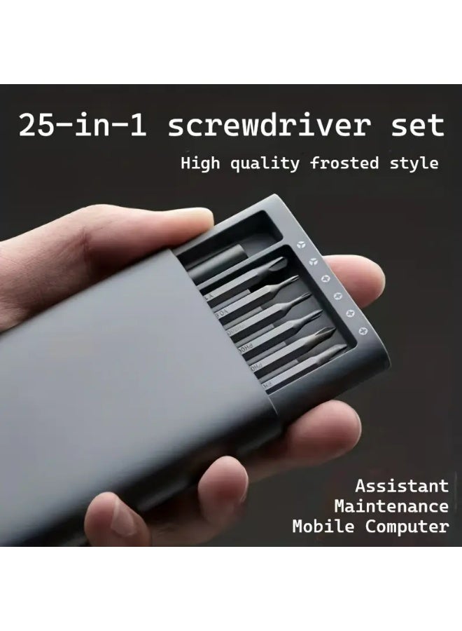 25-in-1 Precision Screwdriver Set, Multifunctional Repair Tool Kit for Mobile Phones and Tablets, Durable Plastic, Uncharged - with Various Screw Heads - Image 2