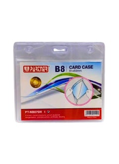 PARTNER ID Card Holders Waterproof Clear Plastic Perfect for Credit Cards, ID Swipe Cards, Key Cards, and Driver's License PVC Material (Pack of 5)  - Image 1