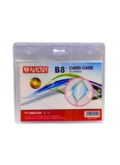 PARTNER ID Card Holders Waterproof Clear Plastic Perfect for Credit Cards, ID Swipe Cards, Key Cards, and Driver's License PVC Material (Pack of 5)  - Image 2