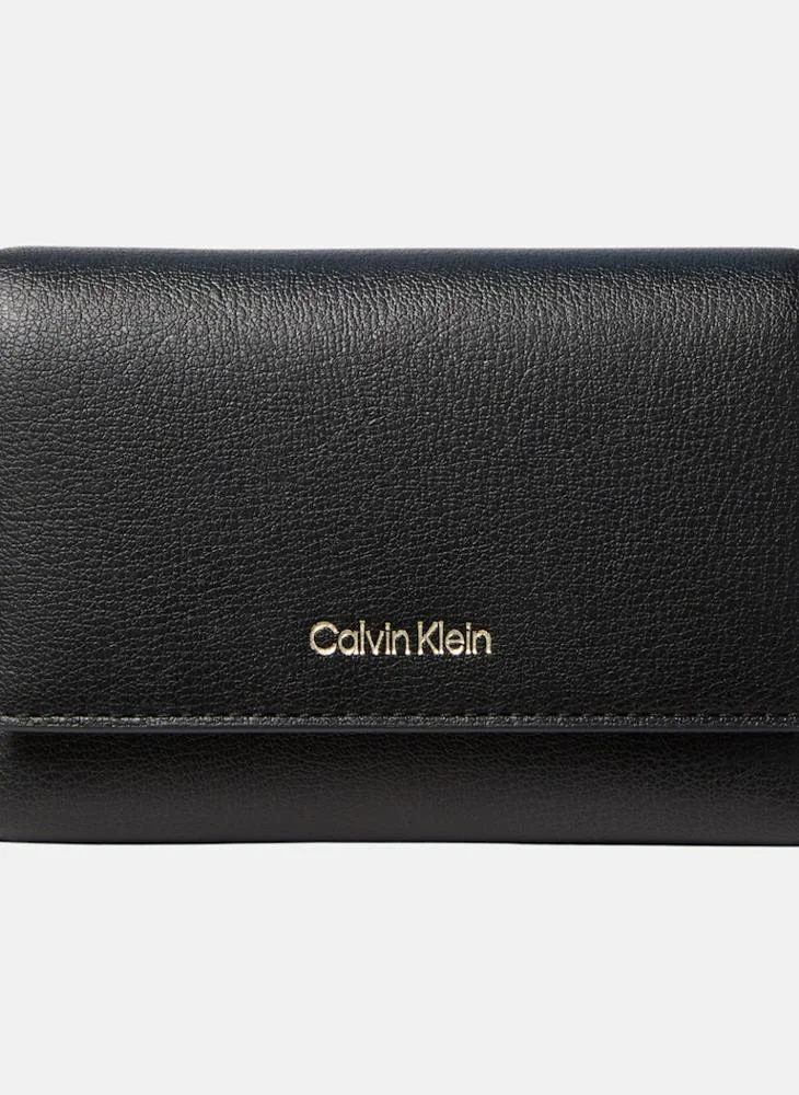 CALVIN KLEIN Logo Zip Around Trifold Wallet