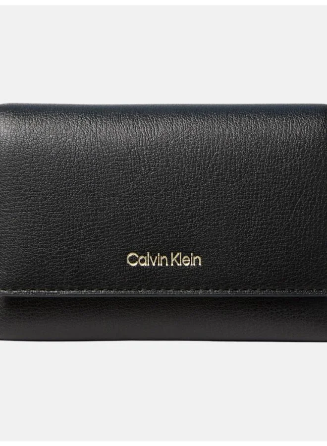 CALVIN KLEIN Logo Zip Around Trifold Wallet